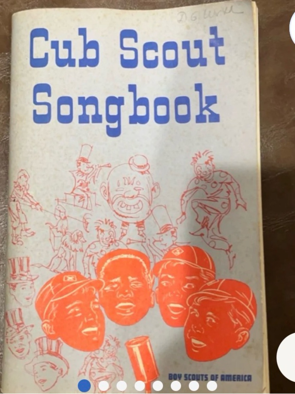Vintage Cub Scout Songbook - Orange and Blue